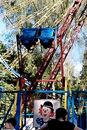 Amusement park rides, bounce house active in Ternopil