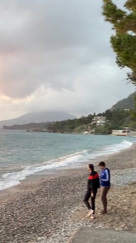Quiet evening moments captured in Bar, Montenegro beachside
