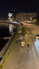 Nighttime city riverfront observations captured across 10-minute span