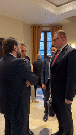 Formal reception or conference underway in Gdańsk