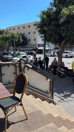 Morning street scene captured in Netanya, Israel