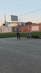 Street musician performs near cathedral in Noginsk, Russia