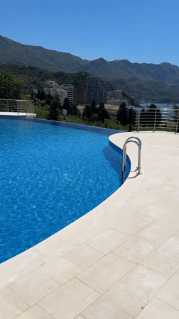 Morning at luxury Montenegro resort captured in detail