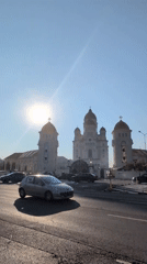 Bucharest's National Cathedral on a clear summer day