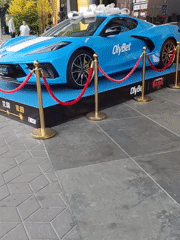 Corvette on display in Tallinn, dressed up as a prize