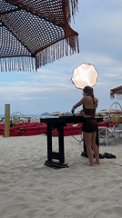 Woman DJs at luxury beach lounge in Đà Nẵng