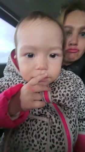 Baby and woman captured in vehicle video in Russia
