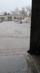 Rainstorm floods industrial yard in Haskovo, Bulgaria