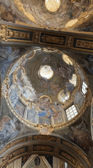 Tourists document Genoa's churches and art during morning walkabout