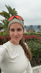 Woman records selfies amid tropical plants in Fethiye