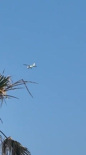 Aircraft spotted flying over Netanya coast during morning hours