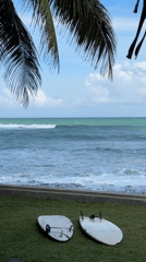 Beachfront property in Goviyapana with surfboards and ocean views