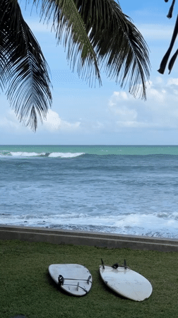 Beachfront property in Goviyapana with surfboards and ocean views