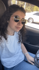 Woman blows kiss from driver's seat in Sofia