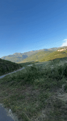 Scenic mountain drive recorded in Visnjeva, Montenegro