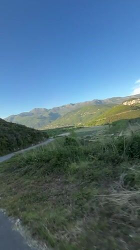 Scenic mountain drive recorded in Visnjeva, Montenegro