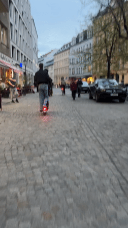 Berlin commuter activity documented around U-Bahn station Thursday evening