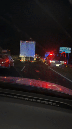 Police traffic stop observed on Mexico City highway