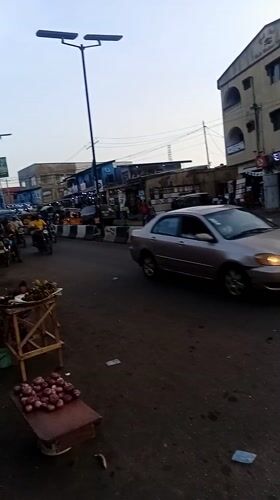 Busy marketplace and street activity captured in Ikeja Nigeria