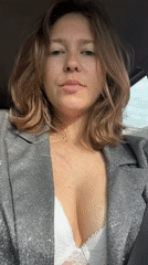 Woman in glittery blazer observed in car, Podgorica