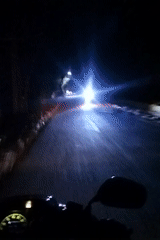 Night motorcycle ride through Wonosari streets, September 2026