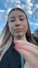 Selfies snapped on a moving bus in Moscow
