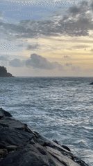 Sunset coastal scenes documented in Midigama, Sri Lanka