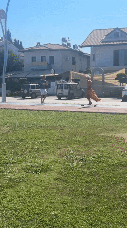 Early morning recreational activities captured along Fethiye waterfront promenade