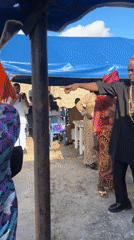 Traditional outdoor celebration in Ikorodu, Nigeria