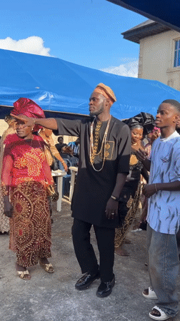 Traditional outdoor celebration in Ikorodu, Nigeria