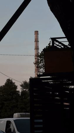 Industrial chimney and active kitchen in Chișinău