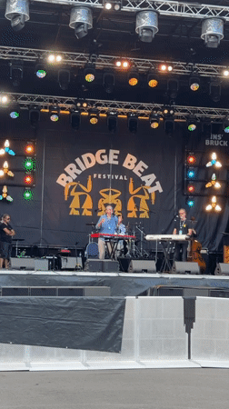 Live music and a passing plane over Innsbruck