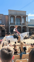 Wild West reenactment show at outdoor Moscow attraction