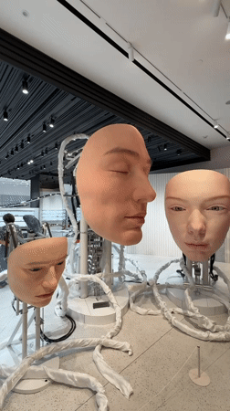 Art installation with digital sphere draws visitors in Bangkok mall