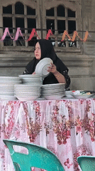 Wedding preparations in progress at a venue in Merbopuntong