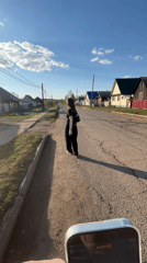 Casual outdoor moments captured in Russian village Сосново