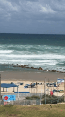 Strong winds hit Bat Yam beach, Israel