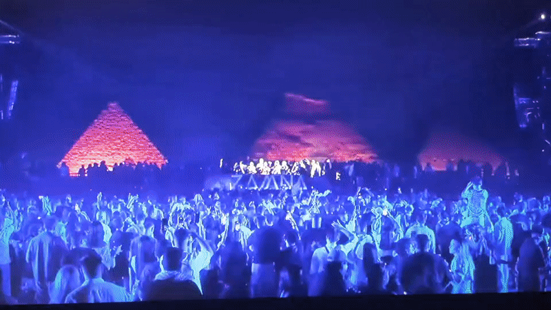 Nighttime concert with illuminated pyramids draws crowds in Bengaluru