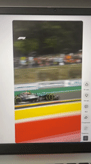 Early Morning F1 Racing Viewed on Laptop in Bulgaria