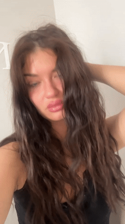 Woman photographed in direct camera gaze, Krasnogorsk