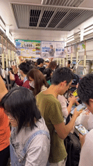 Early morning commuter scenes documented on Tokyo area train