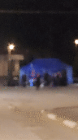 Evening gathering with music and Bulgarian flag in Slatina