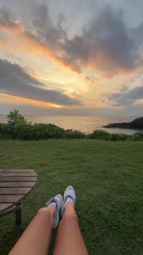 Sunset viewing at Balinese coastal temple in Kediri