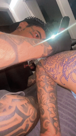 Tattoo session documented at Barcelona parlor Friday evening