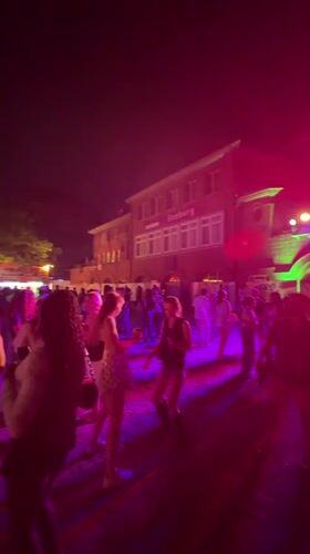 Night event outside the Seeburg venue in Kiel