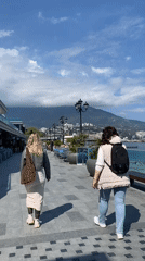 Ordinary street life documented in Yalta, Ukraine