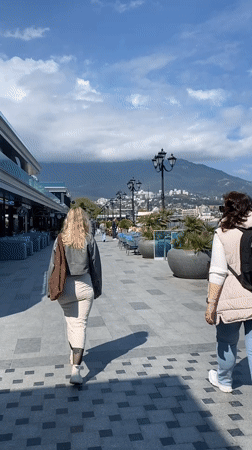 Ordinary street life documented in Yalta, Ukraine