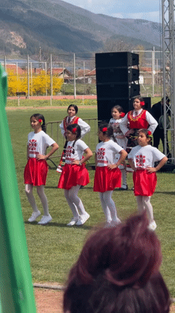Traditional folk dance performance held in Maglizh, Bulgaria