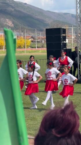 Traditional folk dance performance held in Maglizh, Bulgaria