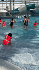 Morning leisure time at Kogalym indoor water park